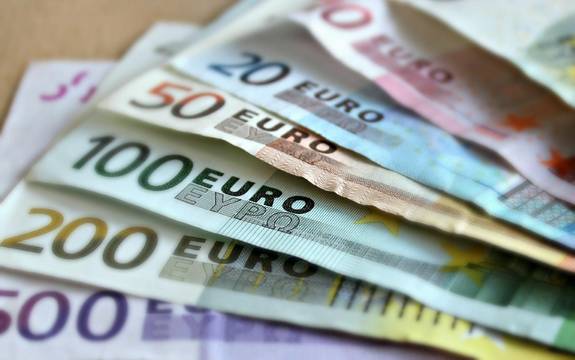 Nahaufnahme Banknoten Euroscheine